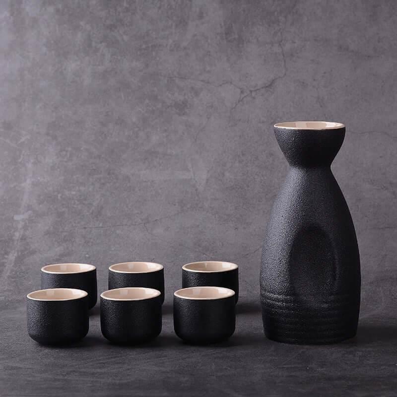 Komplettes Sake Trinkset aus Keramik (Zwei Varianten und Farben) - Kochschein