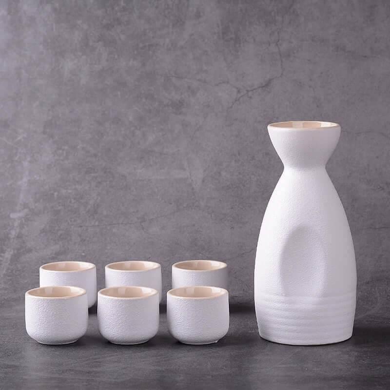 Komplettes Sake Trinkset aus Keramik (Zwei Varianten und Farben) - Kochschein