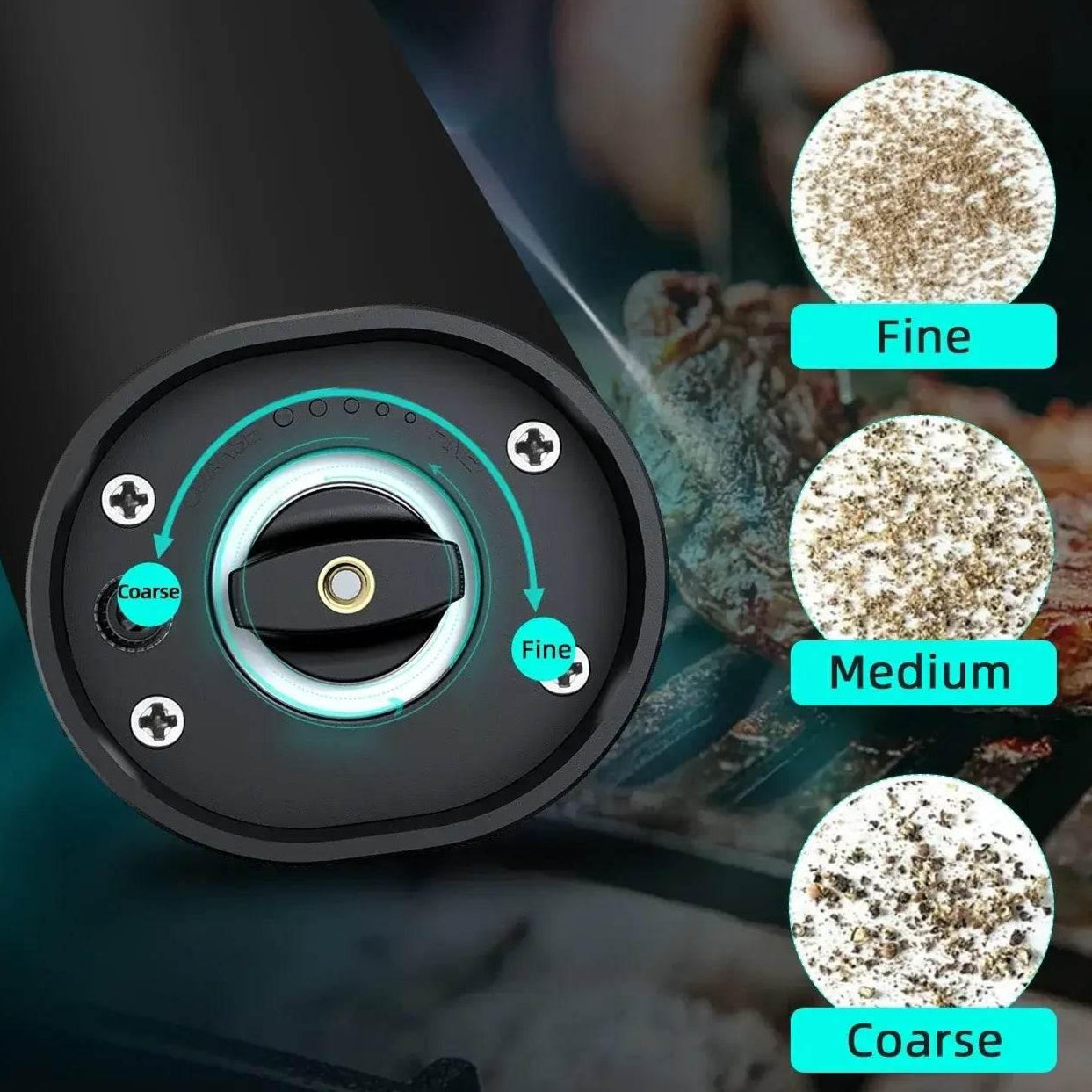 Elektrisches Salz- und Pfeffermühlen-Set (Einzel oder Doppelset) - Kochschein