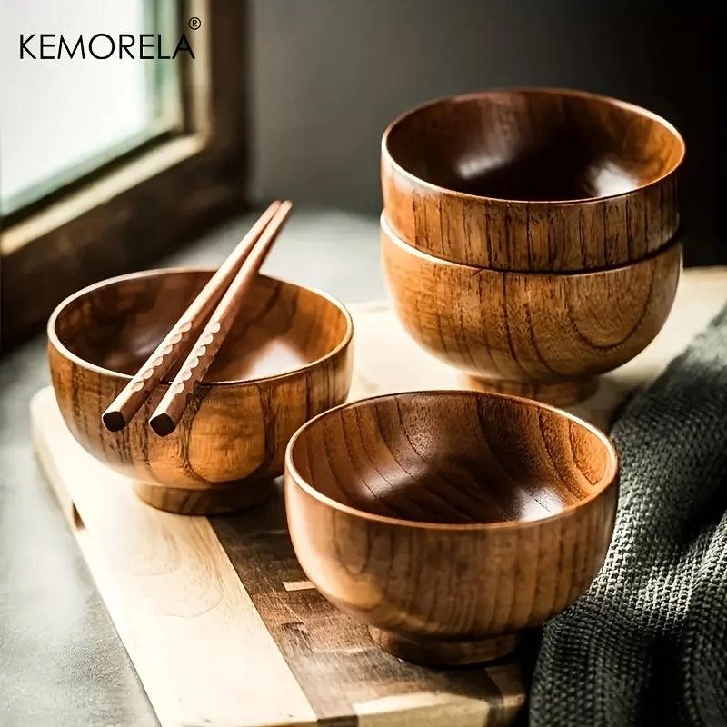 KEMORELA Schale - Bowl aus Holz für Salat & Obst (6 Größen) - Kochschein