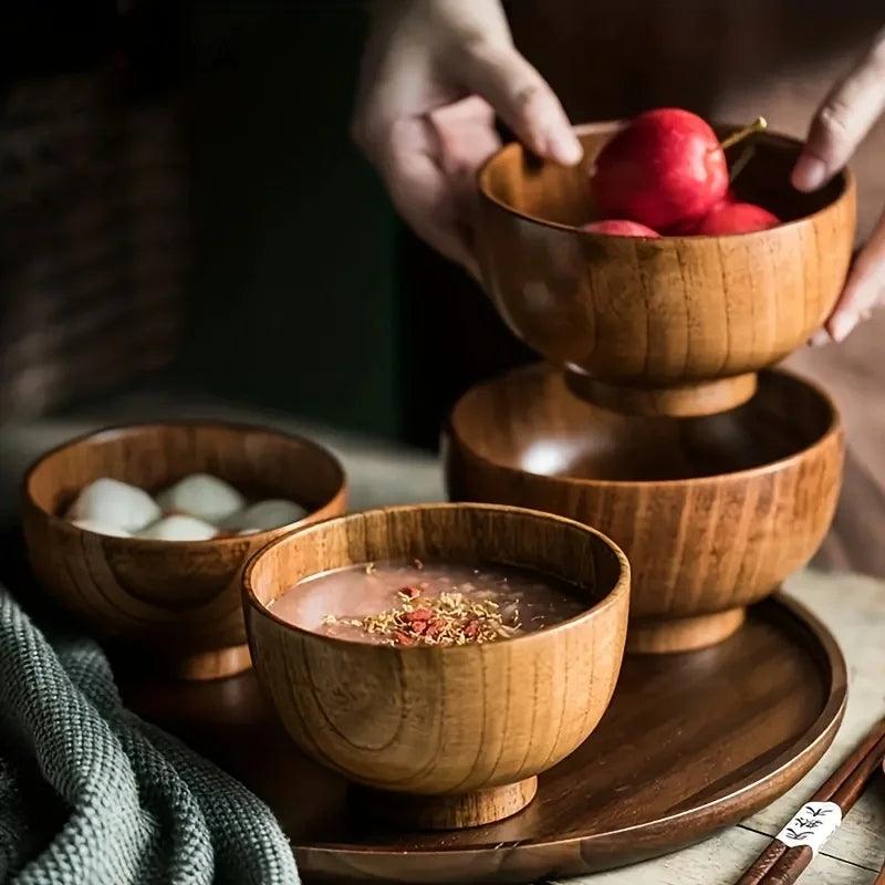 KEMORELA Schale - Bowl aus Holz für Salat & Obst (6 Größen) - Kochschein