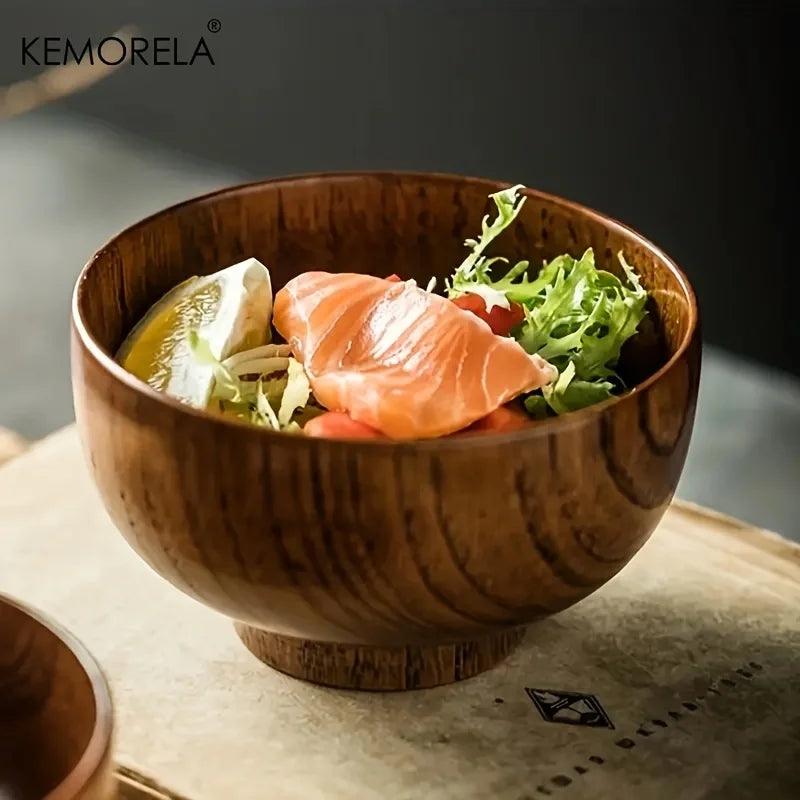 KEMORELA Schale - Bowl aus Holz für Salat & Obst (6 Größen) - Kochschein