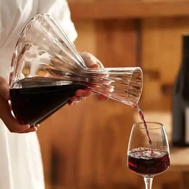 Exklusiver rotierender Kristallglas Dekanter (1 Liter) - Kochschein