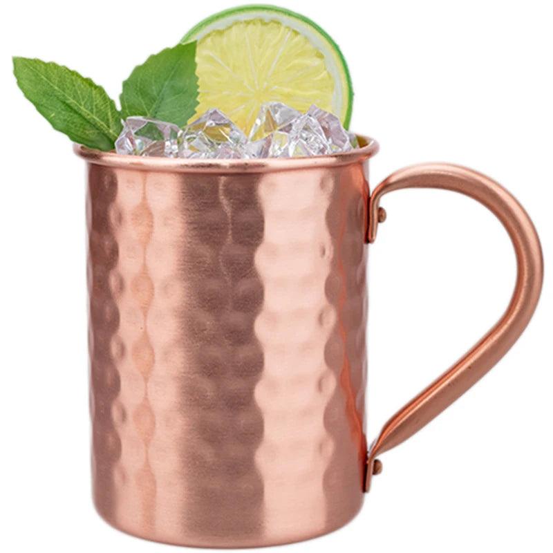 Wunderschöner Kupferbecher - Moscow Mule Tasse - 400ml (Sets) - Kochschein