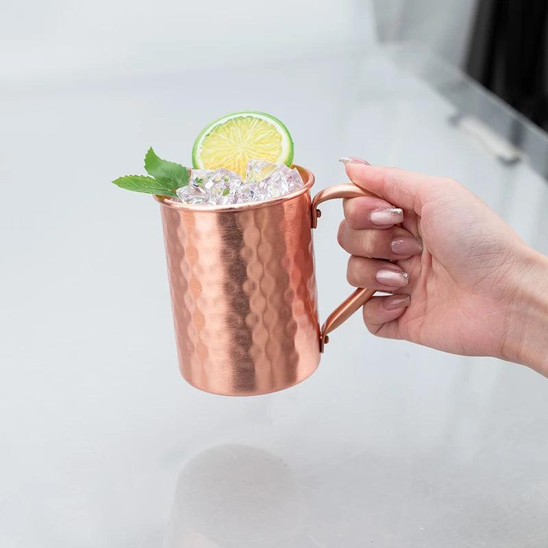 Wunderschöner Kupferbecher - Moscow Mule Tasse - 400ml (Sets) - Kochschein