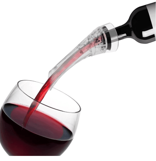 Exklusiver Weinbelüfter Ausgießer &amp; Servierhals mit Edelstahlfilter - Kochschein