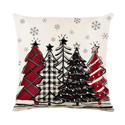 Weihnachtsdekoration Kissenbezug aus Leinen 45x45 cm (vier Varianten) - Kochschein
