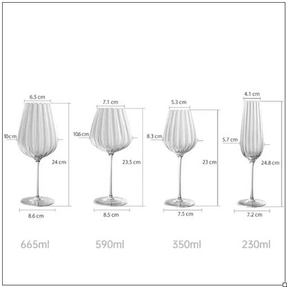 Gläser Set | Meereswelle (Wasser - Wein - Sekt) - Kochschein