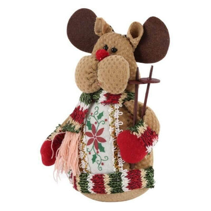 Weihnachtsdekoration | Weihnachtsfigur Elch - Weihnachtsmann - Schneemann - Kochschein