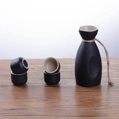 Komplettes Sake Trinkset aus Keramik (Zwei Varianten und Farben) - Kochschein