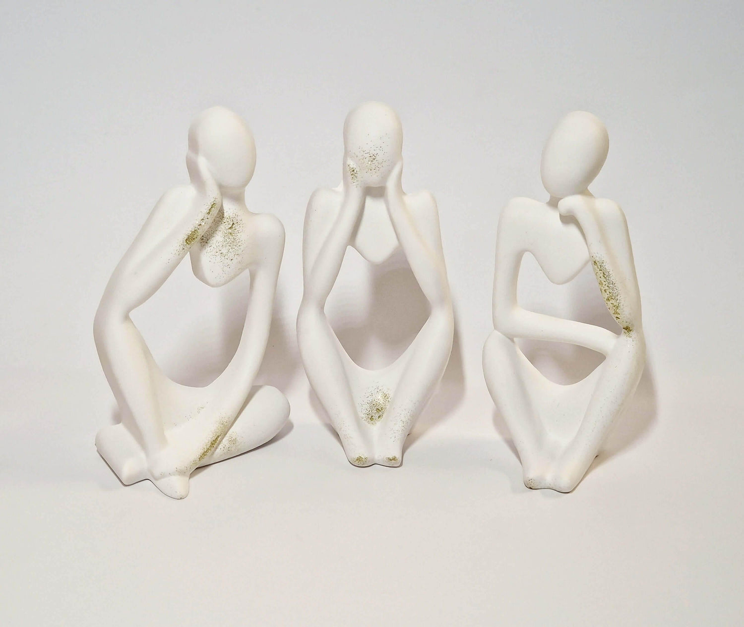 Handgefertigte Gipsfiguren im 3er-Set (zwei Farben) - Kochschein