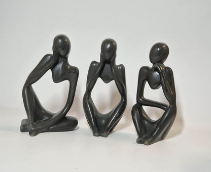 Handgefertigte Gipsfiguren im 3er-Set (zwei Farben) - Kochschein