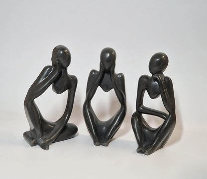 Handgefertigte Gipsfiguren im 3er-Set (zwei Farben) - Kochschein