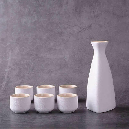 Komplettes Sake Trinkset aus Keramik (Zwei Varianten und Farben) - Kochschein