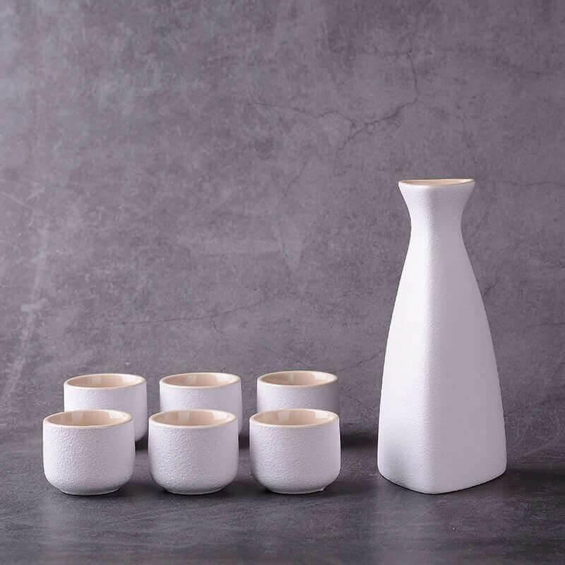 Komplettes Sake Trinkset aus Keramik (Zwei Varianten und Farben) - Kochschein
