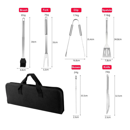 BBQ Grillbesteck mit Tragetasche (verschiedene Sets) - Kochschein