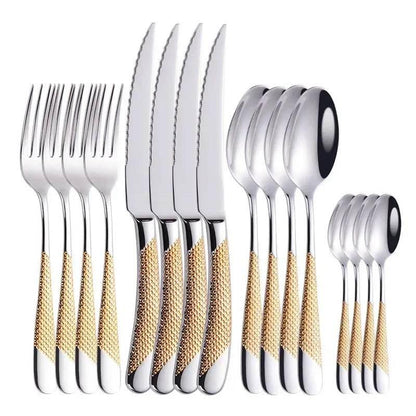 Besteckset 18/10 Edelstahl | DEKOR (zwei Varianten und Sets) - Kochschein