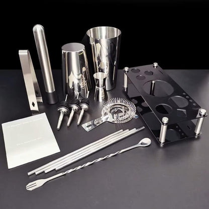 Profi Cocktail Shaker Set 12-teilig mit Ständer (verschiedene Farben) - Kochschein