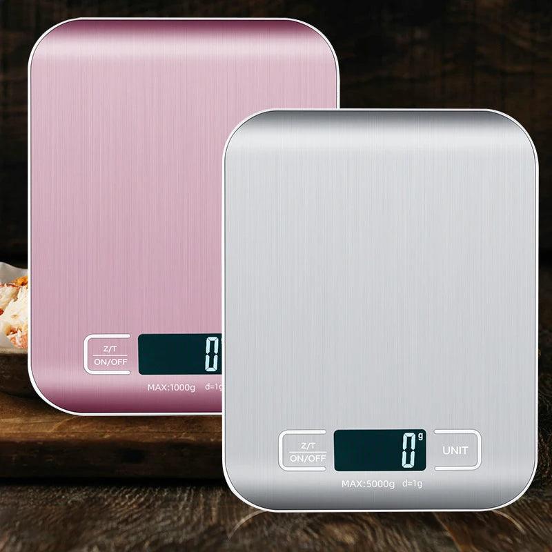 Digitale Küchenwaage Edelstahl - 10kg USB (2 Farben) - Kochschein