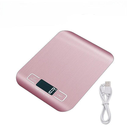 Digitale Küchenwaage Edelstahl - 10kg USB (2 Farben) - Kochschein