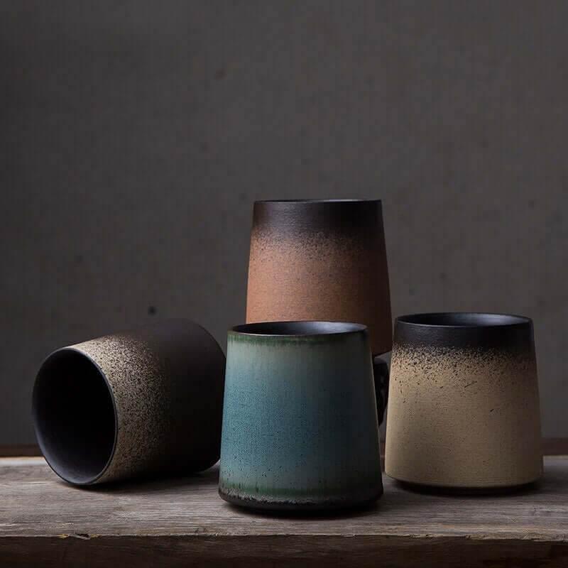 Elegante Keramiktasse mit stylischer Farboberfläche (5 Farben Varianten) - Kochschein
