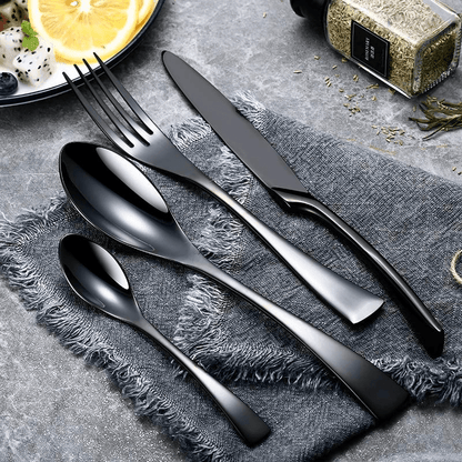 Extravagantes Edelstahl Besteckset (Silber, Gold, Rosé, Schwarz, Regenbogen) - Kochschein
