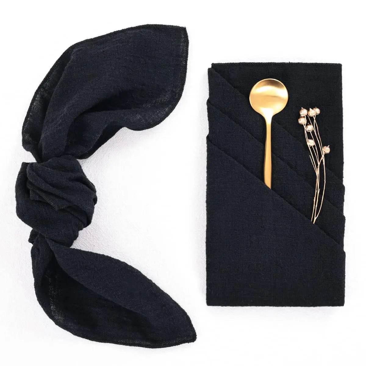 Gaze Stoffservietten 12er Set - Hochzeit &amp; Party Dekoration (viele Farben) - Kochschein