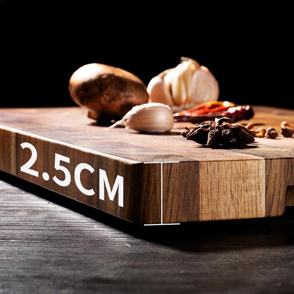 Großes Premium Akazienholz Schneidebrett (24x34x2,5 cm) - Kochschein