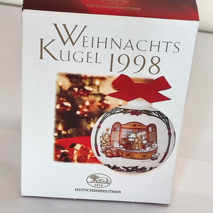 Hutschenreuther Weihnachtskugel 1998 - Limitierte Auflage - Kochschein