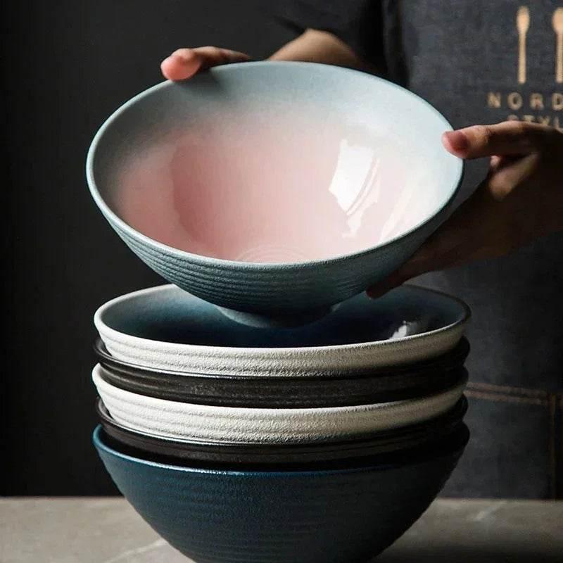 Elegante Japanische Keramik Schüssel 8 Zoll (verschiedene Farben) - Kochschein