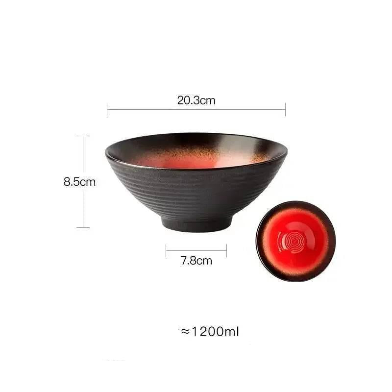 Elegante Japanische Keramik Schüssel 8 Zoll (verschiedene Farben) - Kochschein