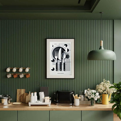 Küchenposter ABSTRAKT 01 - Besteck | digitaler Download - Kochschein