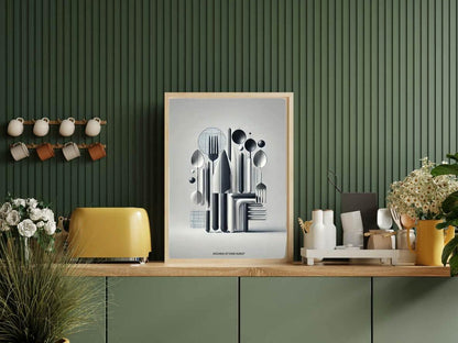Küchenposter ABSTRAKT 02 - Besteck | digitaler Download - Kochschein