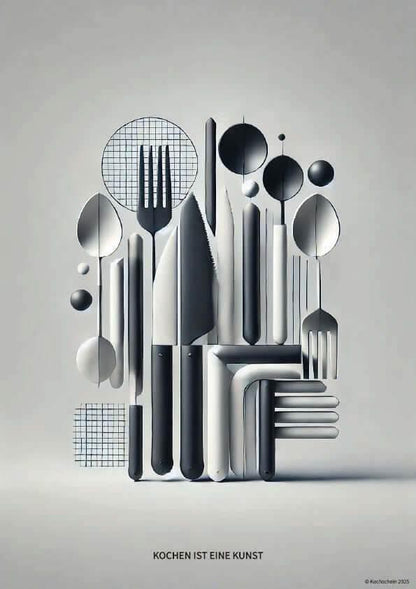 Küchenposter ABSTRAKT 02 - Besteck | digitaler Download - Kochschein