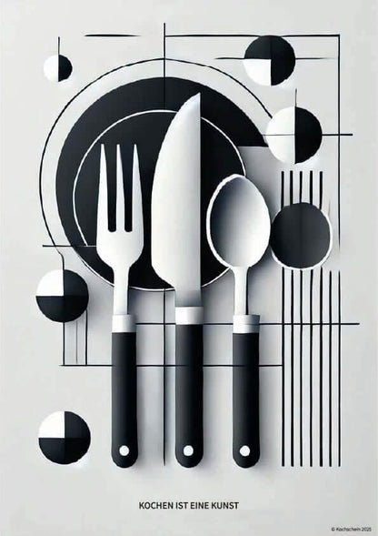 Küchenposter ABSTRAKT 01 - Besteck | digitaler Download - Kochschein