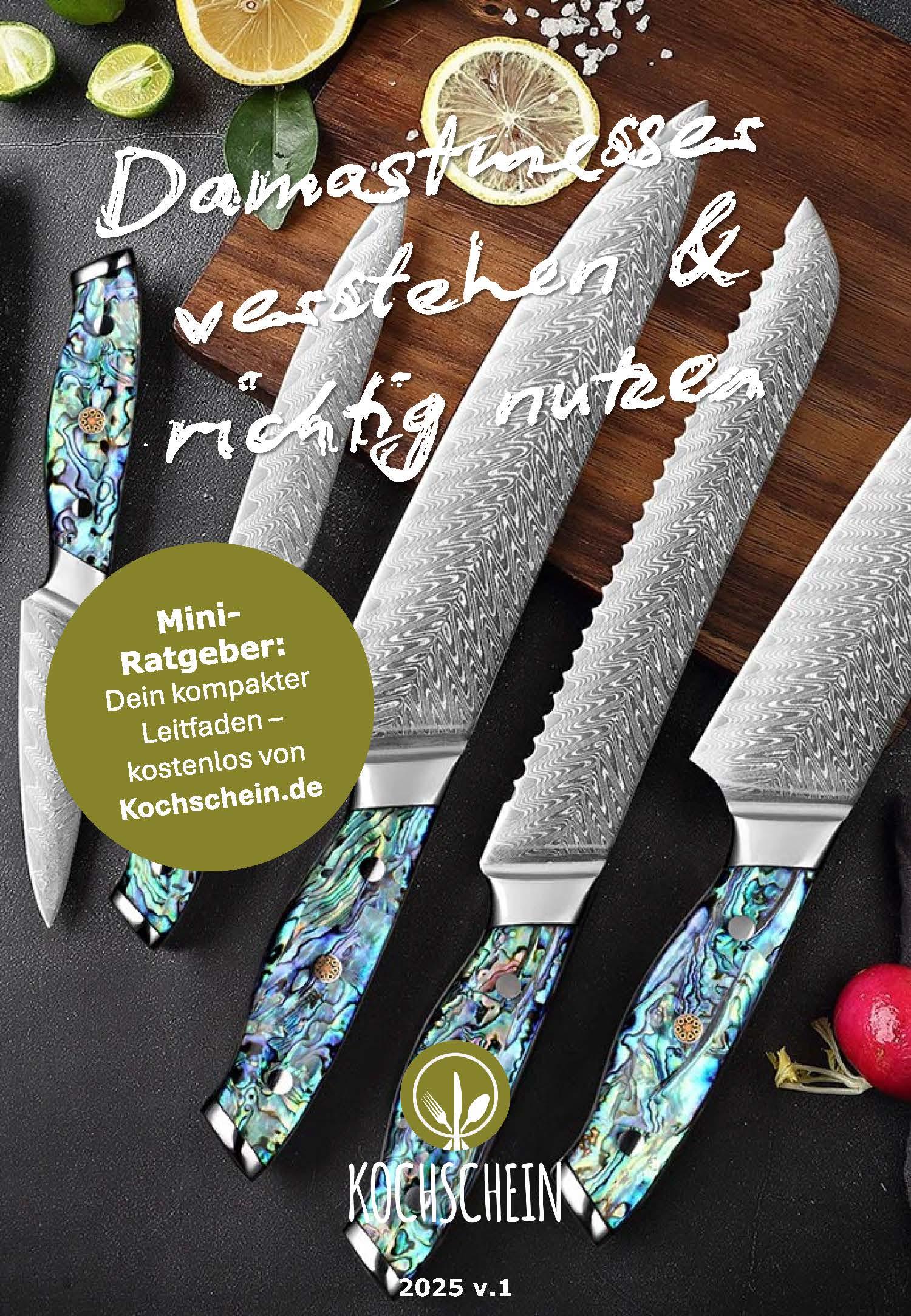 Damastmesser – Der ultimative Mini Ratgeber (eBook - PDF) - Kochschein