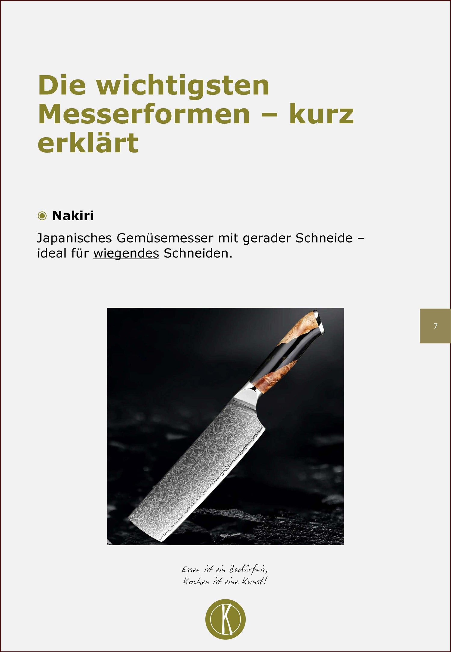 Damastmesser – Der ultimative Mini Ratgeber (eBook - PDF) - Kochschein