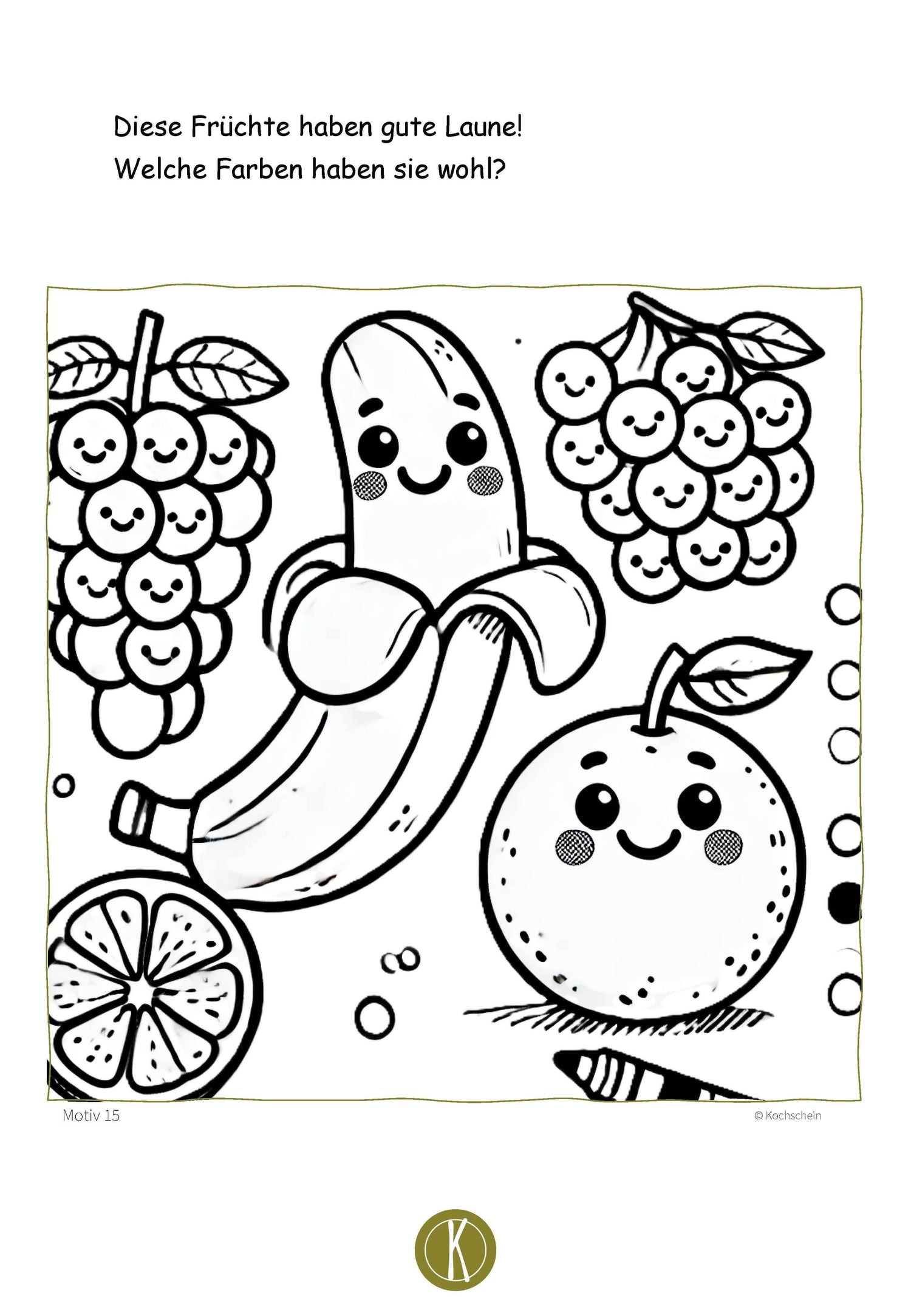 Kinder Malbuch „Kochspaß für Kinder“ - 2. Auflage - Kochschein