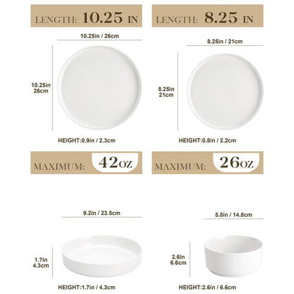 Elegantes MALACASA Porzellan Geschirrset (2 Varianten und verschiedene Sets) - Kochschein