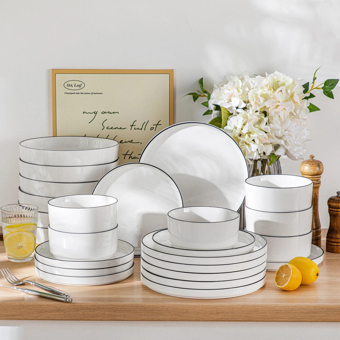 Elegantes MALACASA Porzellan Geschirrset (2 Varianten und verschiedene Sets) - Kochschein