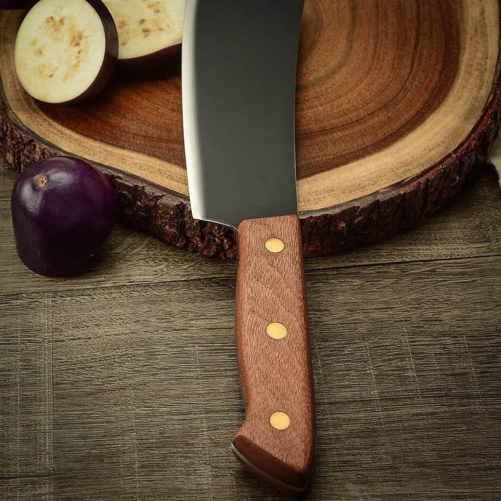 Premium Sapeli Edelstahl Küchenmesser 20 cm - Scharf und Langlebig - Kochschein