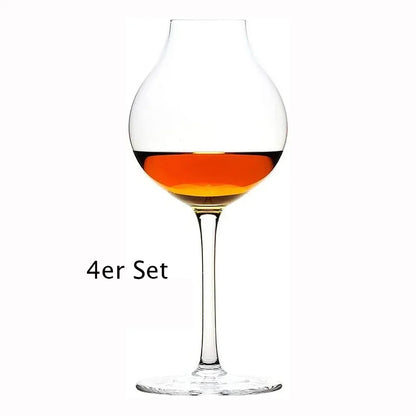 Professionelles Tulpen-Whiskeyglas, leer, elegante Form, 4er Set, Küchenaccessoire