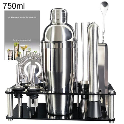 Profi Cocktail Shaker Set 12-teilig mit Ständer (verschiedene Farben) - Kochschein