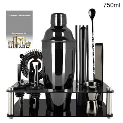 Profi Cocktail Shaker Set 12-teilig mit Ständer (verschiedene Farben) - Kochschein