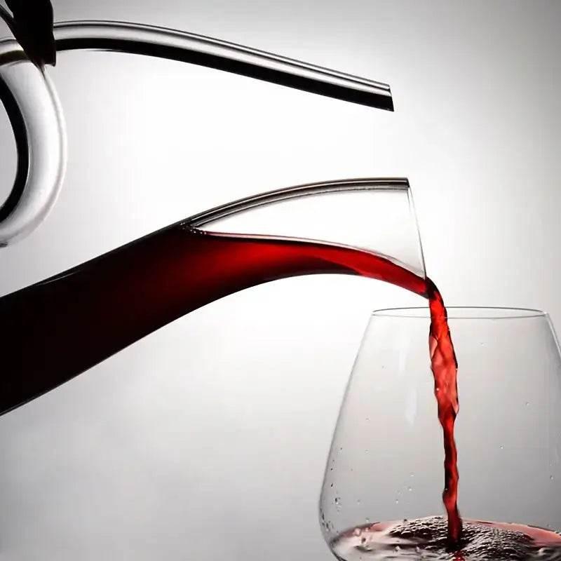 Hochwertiger Wein Dekanter Kristallglas 1,5L | Schwan - Kochschein