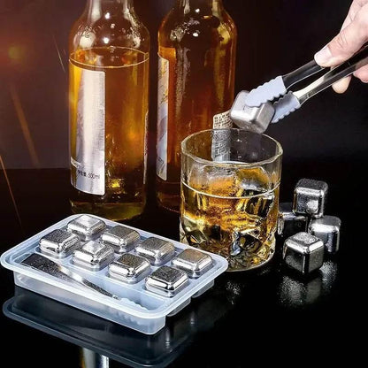 Wiederverwendbare Eiswürfel Set 4/6/8 Stk. - Edelstahl - Kochschein