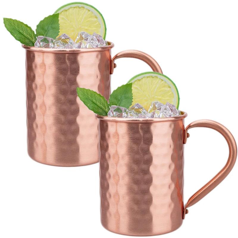 Wunderschöner Kupferbecher - Moscow Mule Tasse - 400ml (Sets) - Kochschein