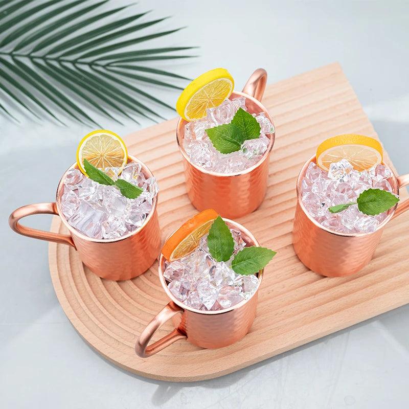 Wunderschöner Kupferbecher - Moscow Mule Tasse - 400ml (Sets) - Kochschein