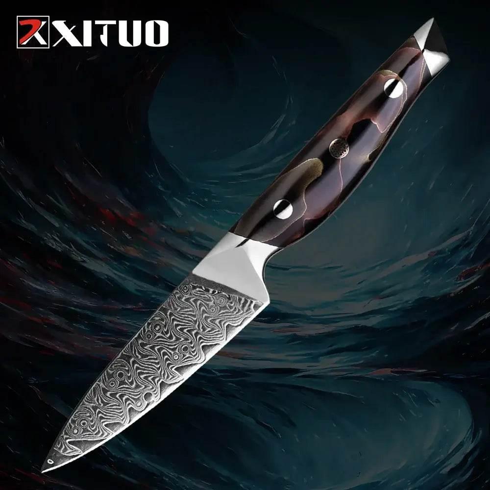 XITUO Exklusives Damastmesser Set | 67-Lagen (Einzeln oder Sets) - Kochschein