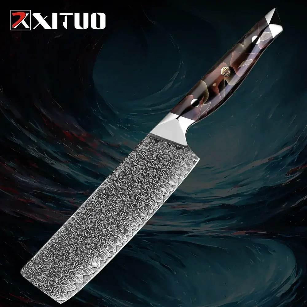 XITUO Exklusives Damastmesser Set | 67-Lagen (Einzeln oder Sets) - Kochschein